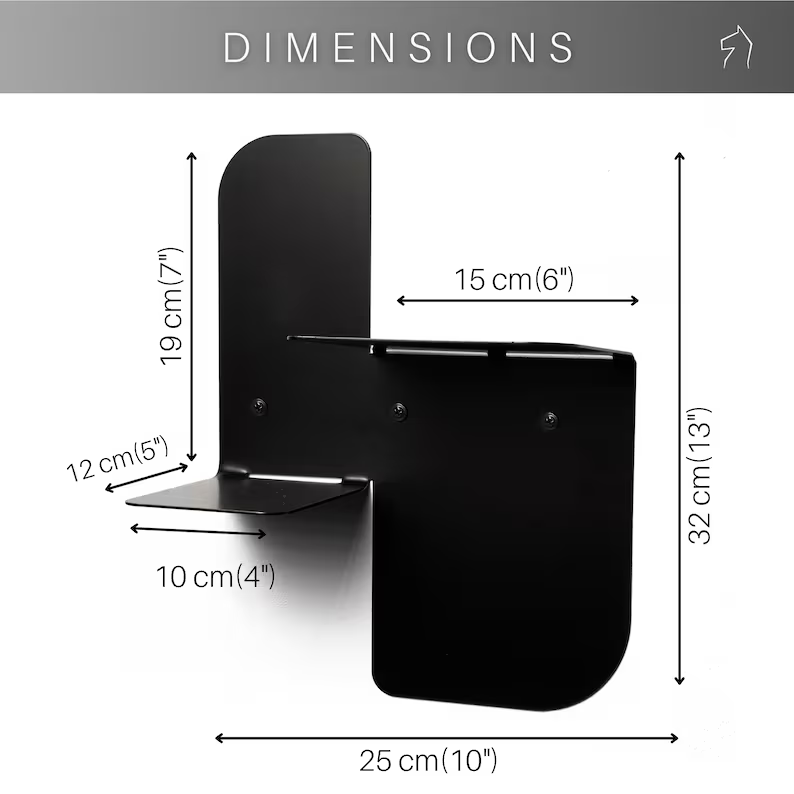 Hot Sale Small Black Floating Shelf  Small Wall Shelves for Bedroom Living Room Bathroom Kitchen Decor