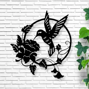 Hummingbird Metal Sign Custom Hummingbird Family Name Sign Wall Art Personalized Metal Monogram Decor