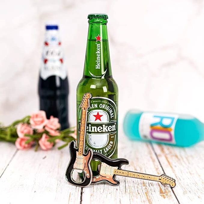 Beer Bottle Openers Guitar Shaped Gift Kitchen Gadgets Magnet Music Guitar Bottle Opener