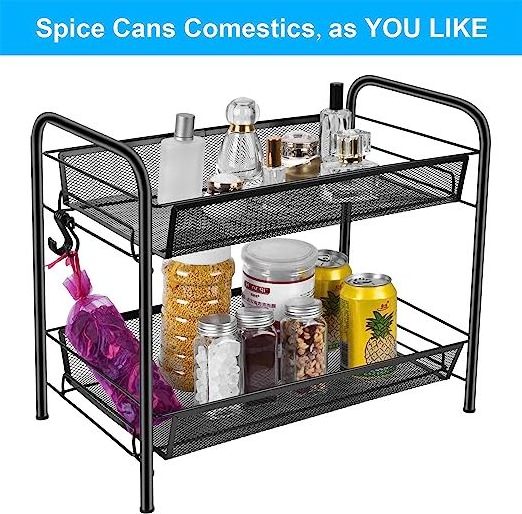 Storage Baskets Rack Metal Basket Kitchen Organizer Storage Shelf Cube Fruit Vegetable Organizer Trolley Cart