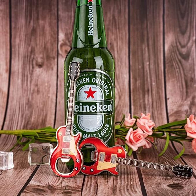 Beer Bottle Openers Guitar Shaped Gift Kitchen Gadgets Magnet Music Guitar Bottle Opener