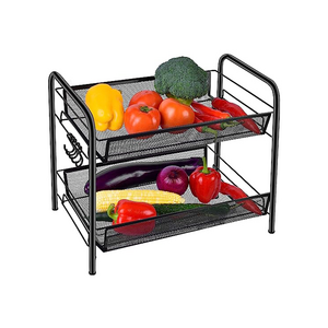 Storage Baskets Rack Metal Basket Kitchen Organizer Storage Shelf Cube Fruit Vegetable Organizer Trolley Cart