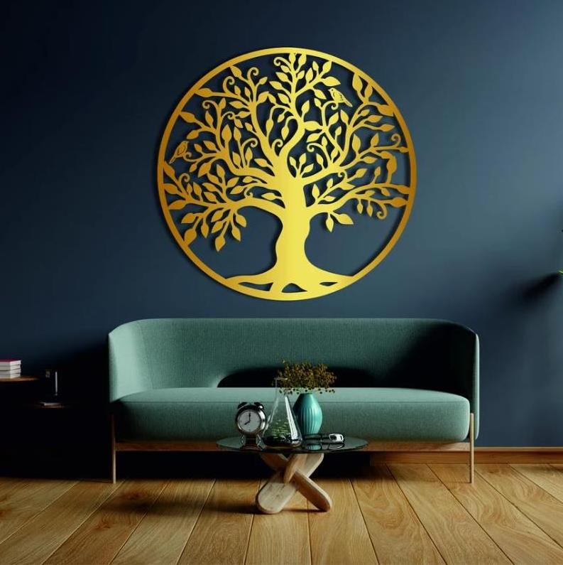 Custom Factory Directly Sales Tree of life Wall Art Wall hangings Gift Home Decor Metal Wall Art Decoration