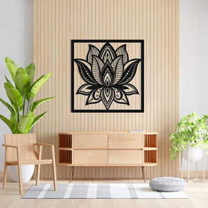 Lotus Flower Metal Wall Art Yoga Studio Gold Wall Decor Lotus Flower Spiritual Art Yoga Decoration Metal Wall Art Decor