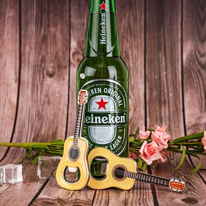 Beer Bottle Openers Guitar Shaped Gift Kitchen Gadgets Magnet Music Guitar Bottle Opener