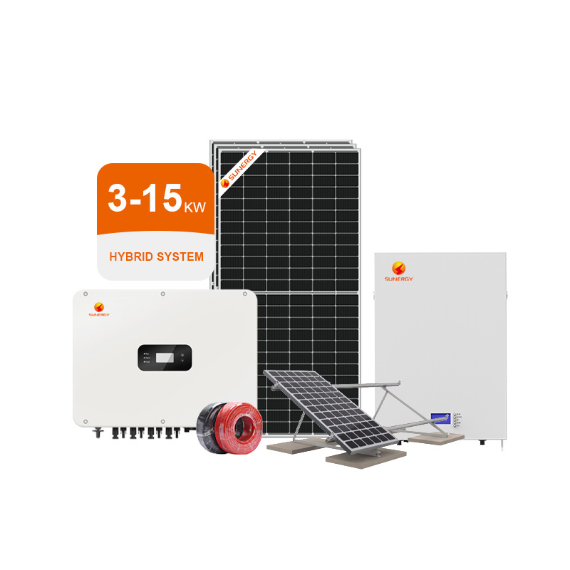 Complete solar energy system hybrid 20kw 25kw 30kw full package solar kit with solar inverter and battery