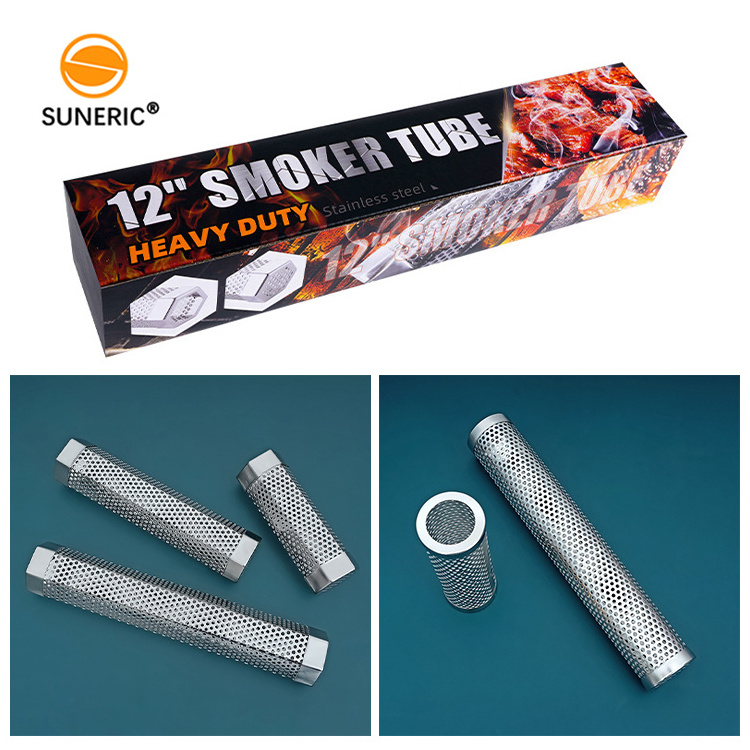 12 inches stainless steel smoke generator wood pellet bbq smoker tube for hot/cold smoking