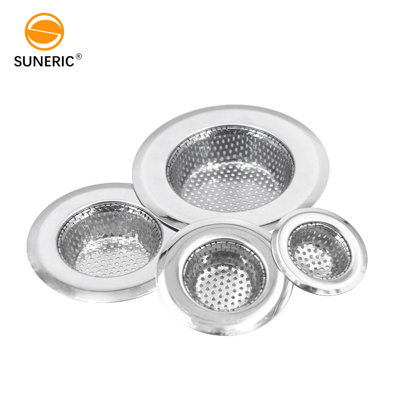 Wholesale stainless steel colander mesh drain basket food stopper filter kitchen sink strainer