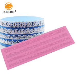 Silicone cake steamer impression mat flower pattern lace fondant mold for baking decoration