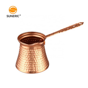 Metal Stove Top Cezve Ibrik Briki Coffee Maker Hammered Aluminum Plated Copper Turkish Greek Arabic Coffee Pot