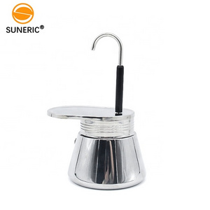 Stove Induction Top Single Tube Stainless Steel Coffee Percolator Restaurant Espresso Coffee Maker Moka Pot