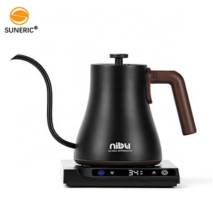 Hand Drip Coffee Stovetop Tea Pot Stainless Steel Pour Over Gooseneck Electric Coffee Kettle With Temperature Control