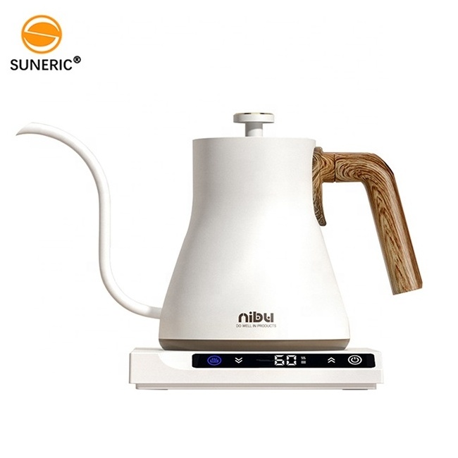 Hand Drip Coffee Stovetop Tea Pot Stainless Steel Pour Over Gooseneck Electric Coffee Kettle With Temperature Control