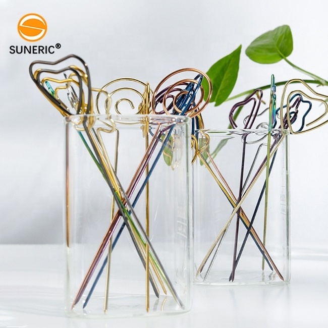 Metal Colorful Bar Toothpicks Reusable Martini Cocktail Picks Wholesale Fruit Pin Stainless Steel Cocktail Picks