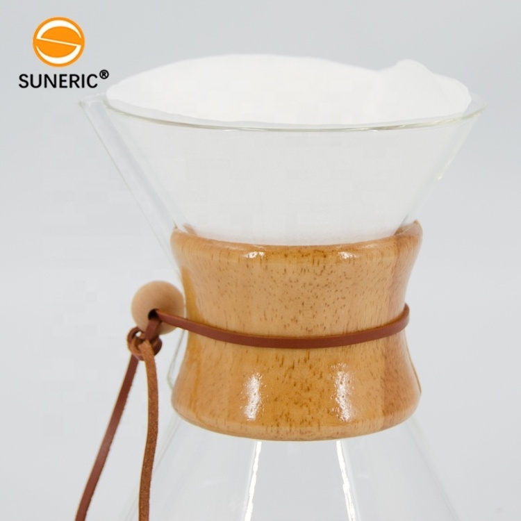 Barista V shape Bleached Pour Over Coffee Cone Paper Filter 400 600 800 ml Dripper Chemix Coffee Filter Paper