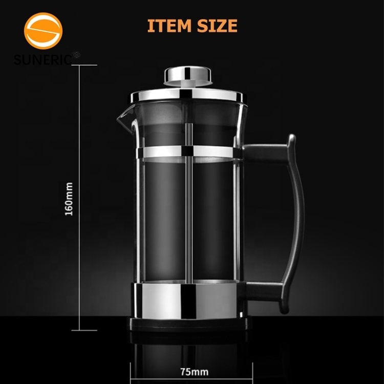 Hot sale portable drinkware glass french press 350ml tea maker french press coffee pot