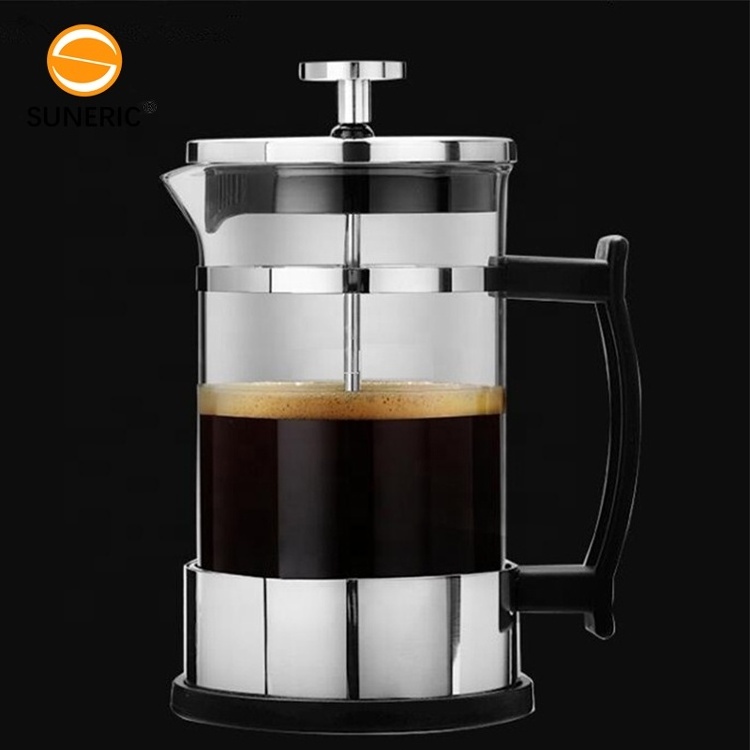 Hot sale portable drinkware glass french press 350ml tea maker french press coffee pot