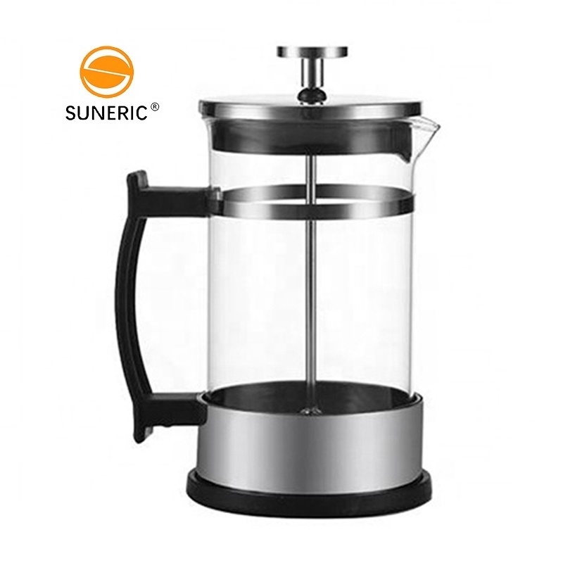 Hot sale portable drinkware glass french press 350ml tea maker french press coffee pot