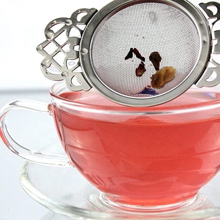 Customized Mini Fine Mesh Tea Filter Bowls Loose Leaf Infuser Ball Stainless Steel Tea Strainer With Handle