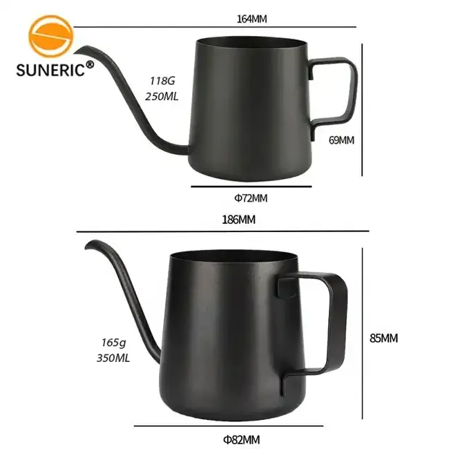 Camping Pour Over Espresso Brewing Coffee Tea Pot Stainless Steel Coating Ear Drip Coffee Gooseneck Kettle