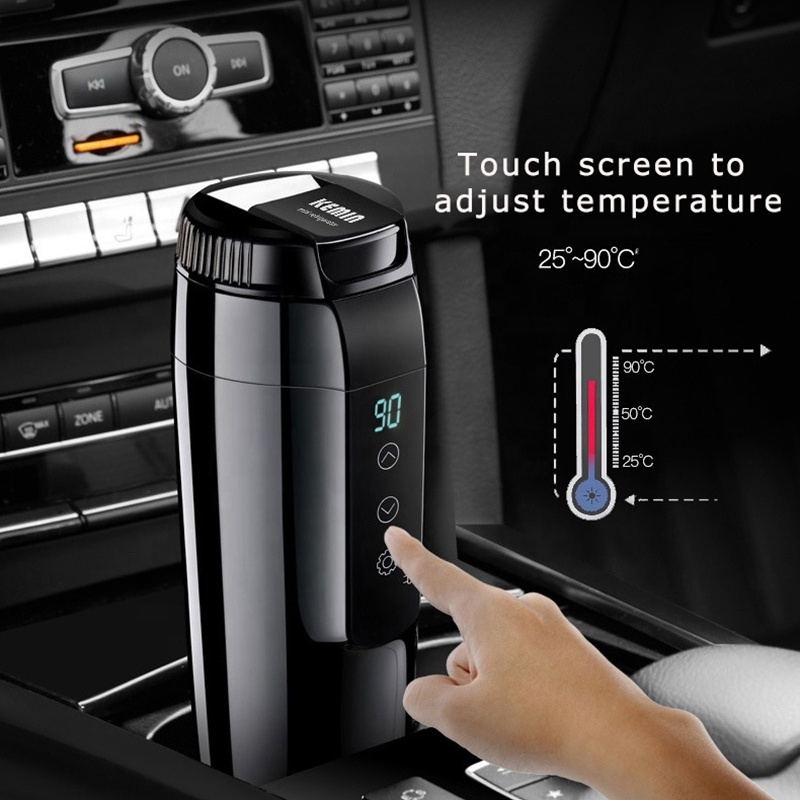 Smart self-driving tour Mug thermos vacuum flask bottle insulated electric car heating cup