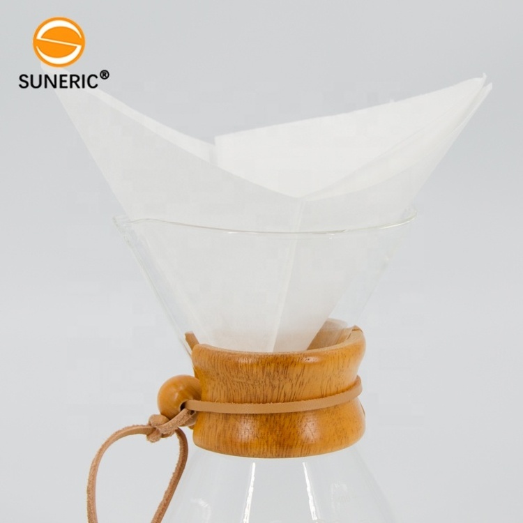 Barista V shape Bleached Pour Over Coffee Cone Paper Filter 400 600 800 ml Dripper Chemix Coffee Filter Paper