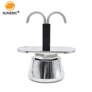 Stainless Steel Coffee Press Dispenser Brewer 2 Cups Stove Top Espresso Maker Coffee Percolator Moka Pot