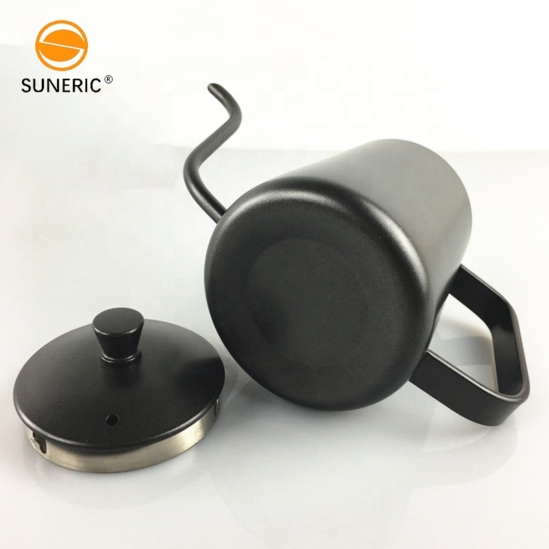 600ml Long Spout Hand Drip Kettle Coffee Pot Black Pour Over Stainless Steel Tea Coffee Kettle Gooseneck