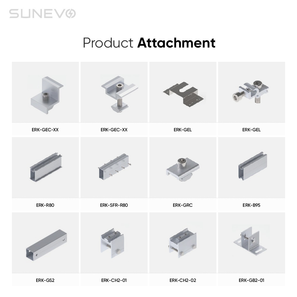 SunEvo Mounting Kits Solar Brackets In Ground Pv Carport Ground Installing System