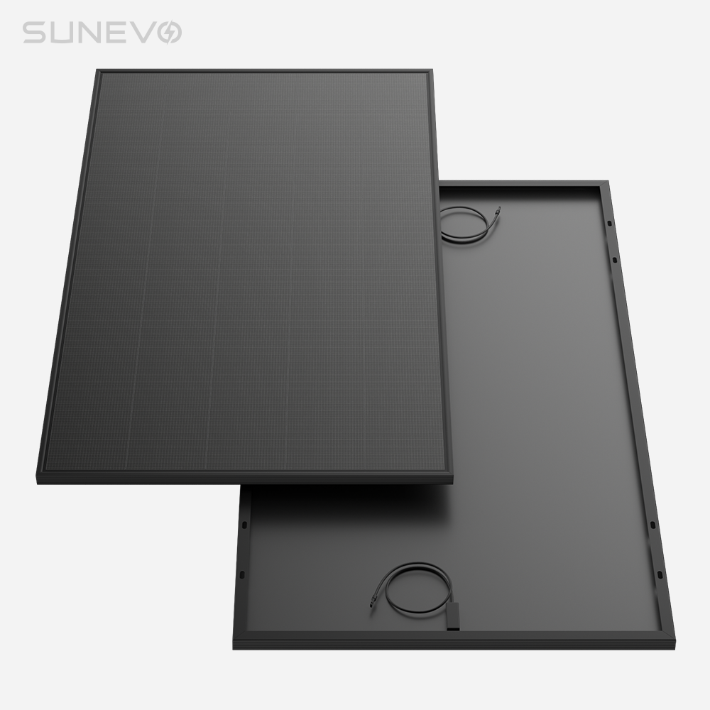 Sunevo Full Black Panel Fotovoltaico Solar 400 Watt 12V All Black Shingled Solar Panels