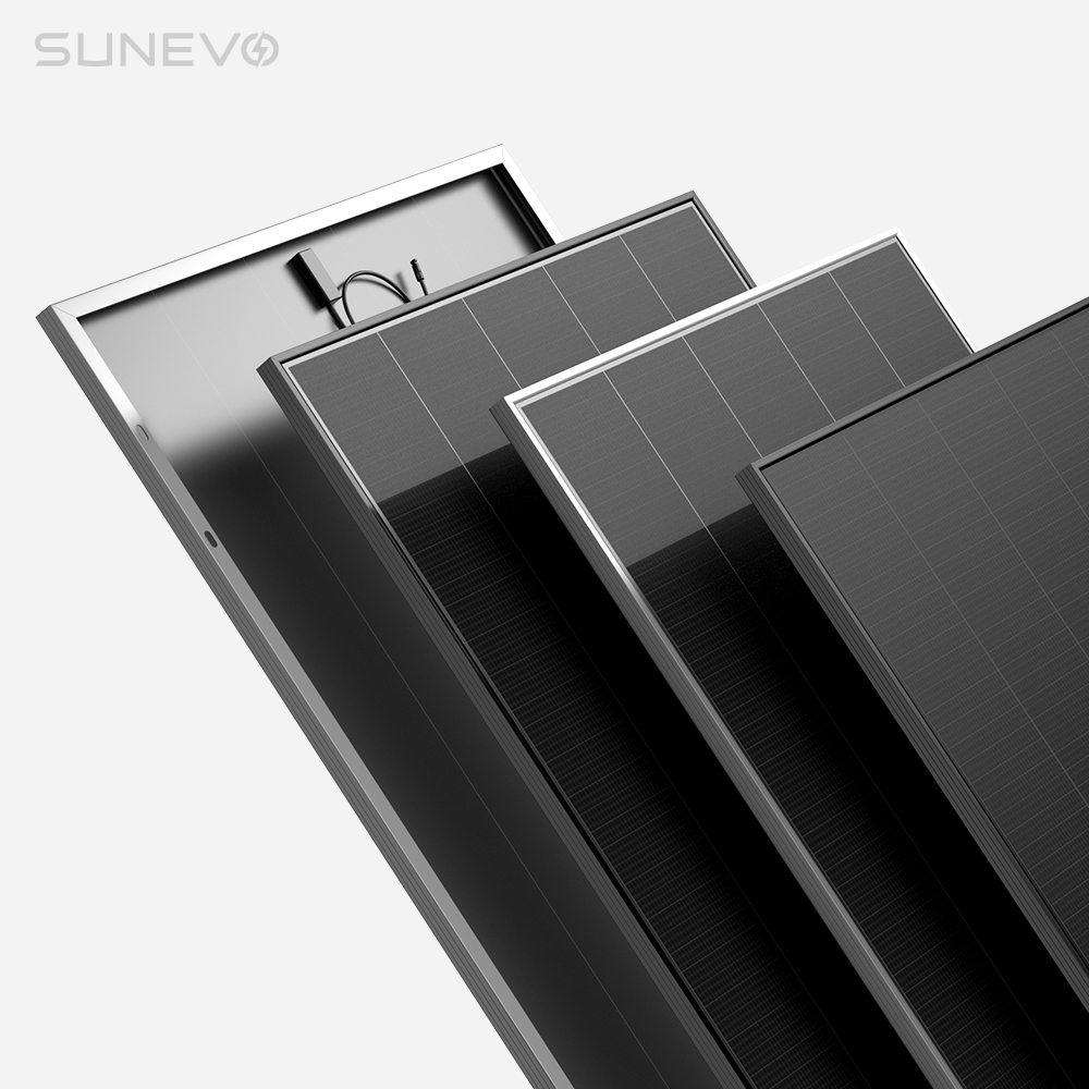 Sunevo Full Black Panel Fotovoltaico Solar 400 Watt 12V All Black Shingled Solar Panels