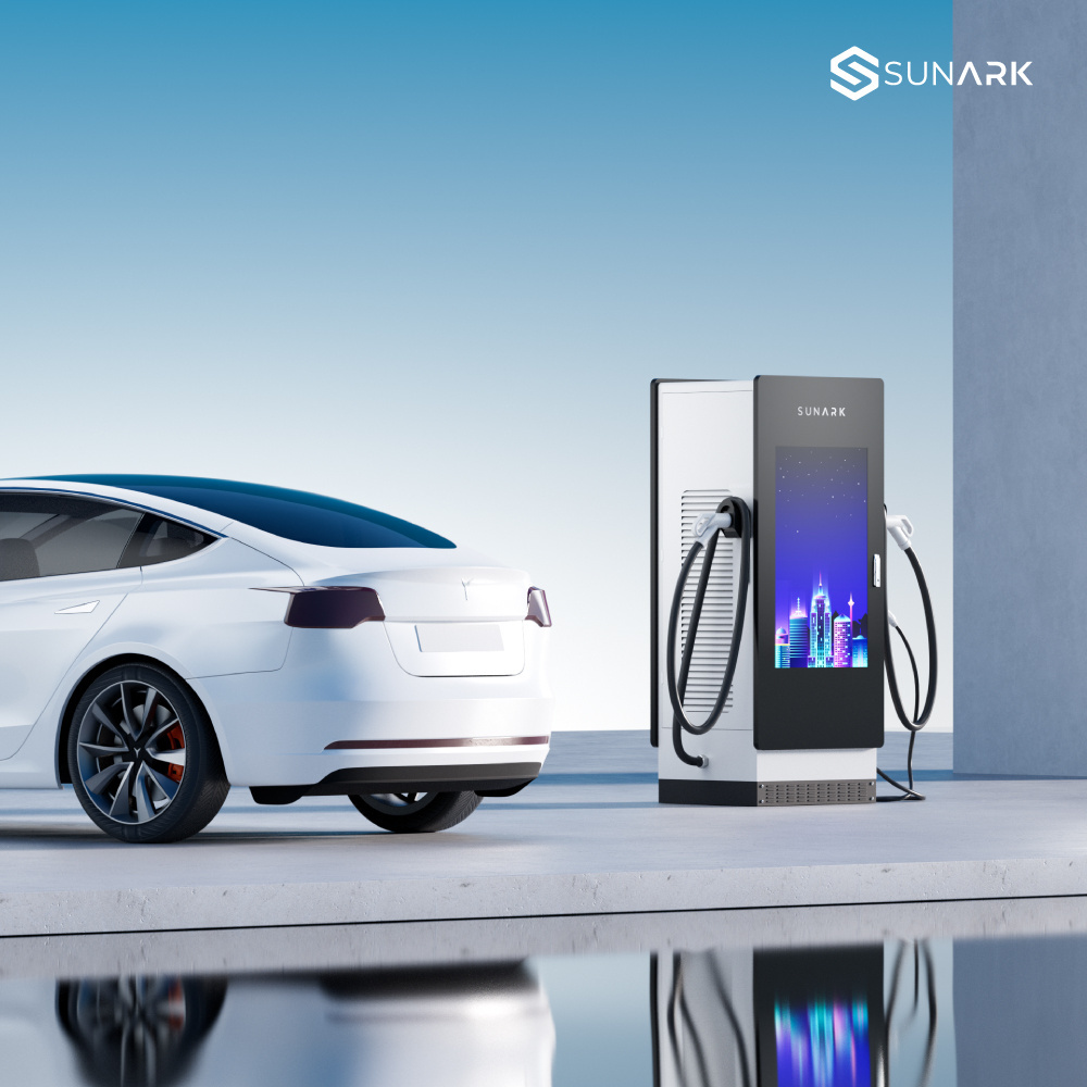 SunArk Commercial Ev Charger 22Kw 43KW AC 50KW DC Level 2 48 Amp Car Charger Station