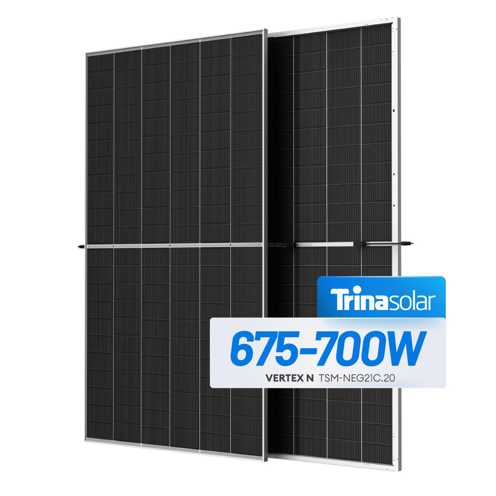 Trina Adjustable Triangle Flat Roof Bracket Pv Solar Panel 680W 685W Parasol Type Solar Module