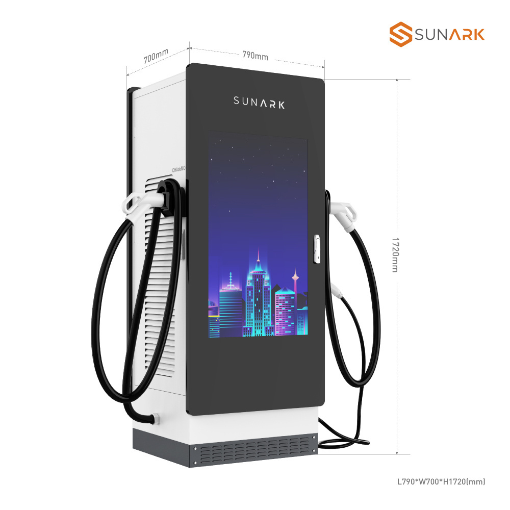 SunArk Commercial Ev Charger 22Kw 43KW AC 50KW DC Level 2 48 Amp Car Charger Station