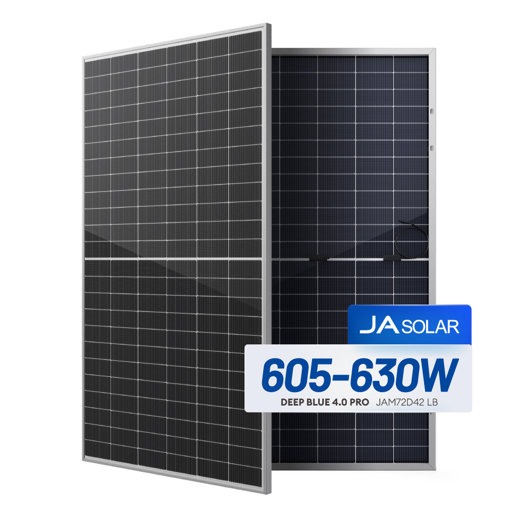 JA High Quality Mono Solar Panels Plate 600W 610W 615W 620W Rollable Amorphous Silicon Pv Module Price