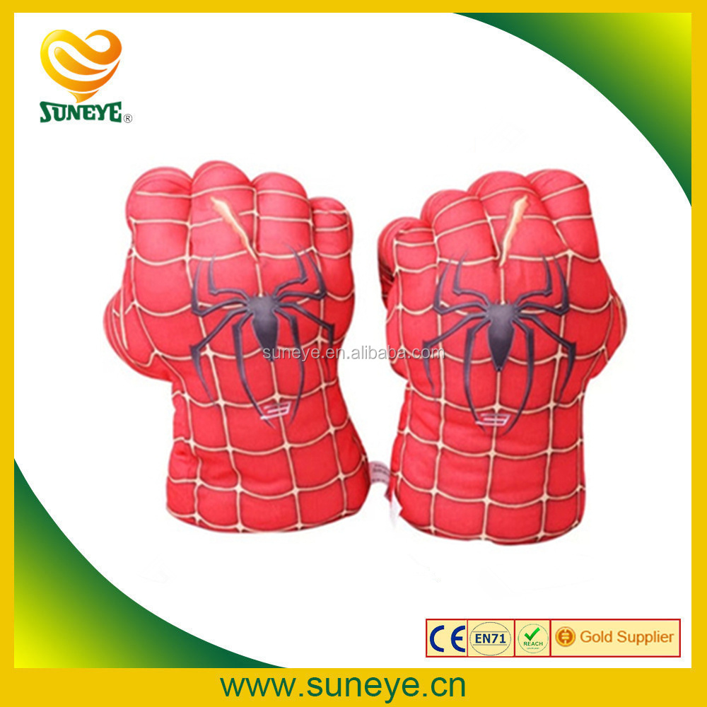 Children toy spider man boxing gloves