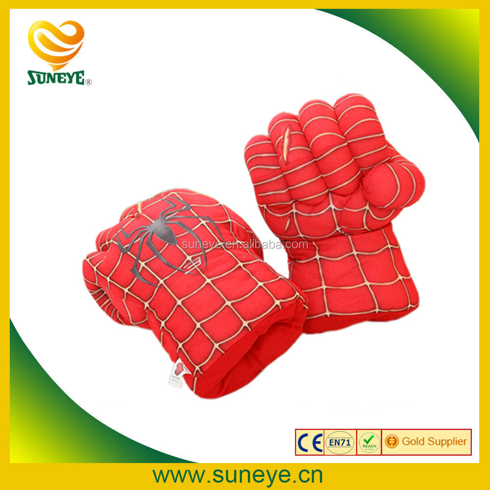 Children toy spider man boxing gloves