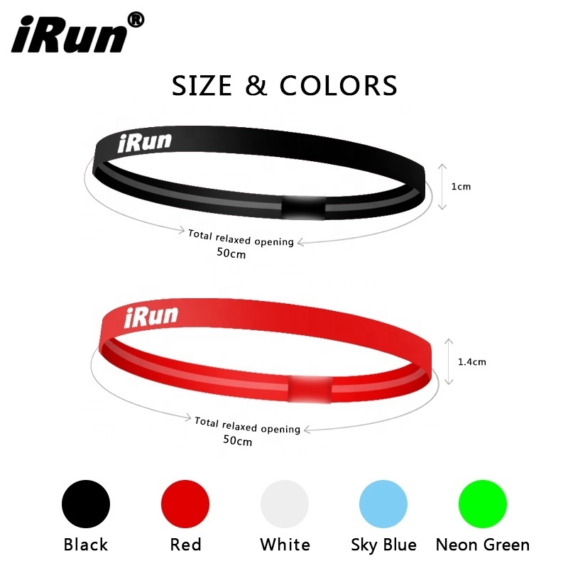 iRun Sport Thin Elastic Hair Bands Softball Headband Rubber Anti Slip Women Hair Accessories Non Slip Elastic Sport Headbands