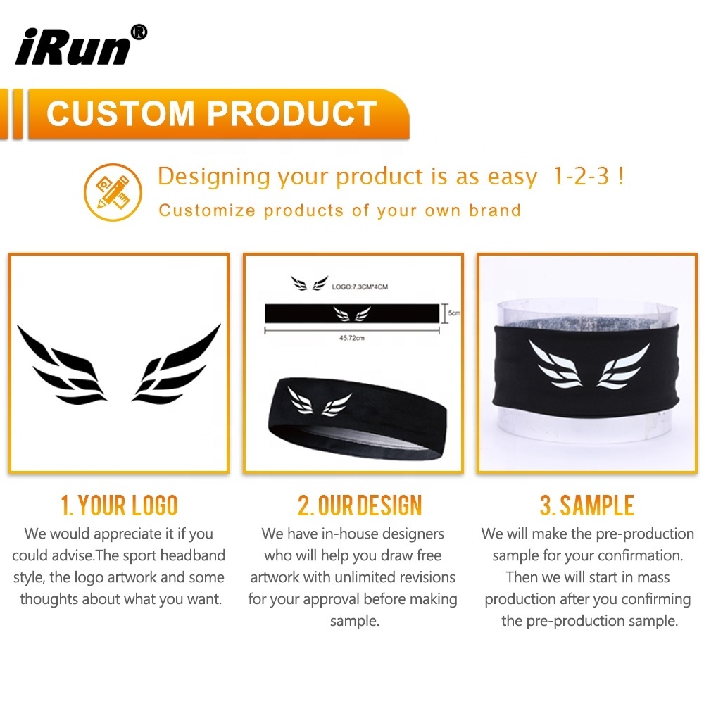 iRun Sport Thin Elastic Hair Bands Softball Headband Rubber Anti Slip Women Hair Accessories Non Slip Elastic Sport Headbands