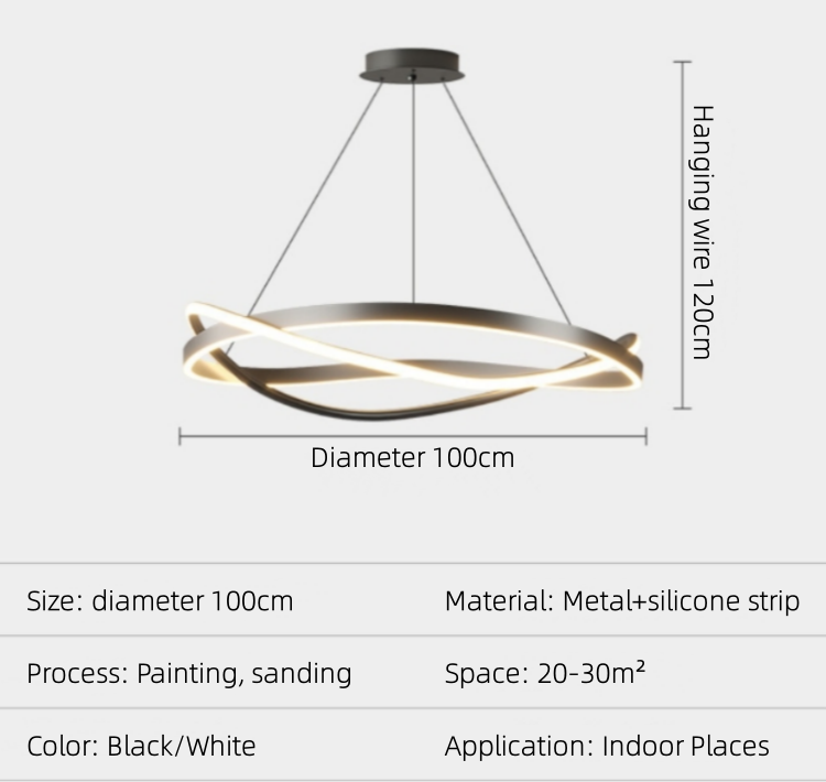 Light Luxury Italian Style Living Room Chandelier Nordic Minimalist Bedroom Master Lamp Post-Modern Designer Circle Bedroom