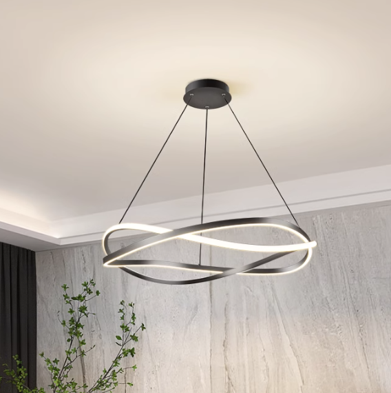 Light Luxury Italian Style Living Room Chandelier Nordic Minimalist Bedroom Master Lamp Post-Modern Designer Circle Bedroom