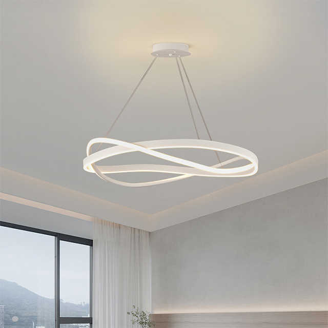 Light Luxury Italian Style Living Room Chandelier Nordic Minimalist Bedroom Master Lamp Post-Modern Designer Circle Bedroom