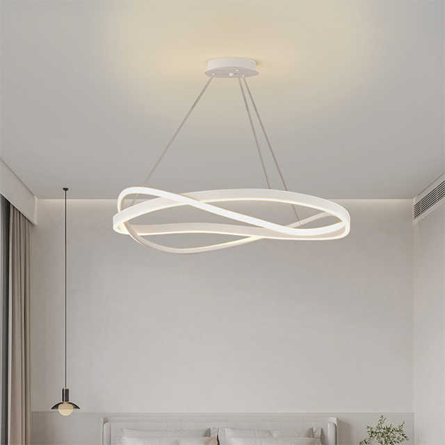 Light Luxury Italian Style Living Room Chandelier Nordic Minimalist Bedroom Master Lamp Post-Modern Designer Circle Bedroom