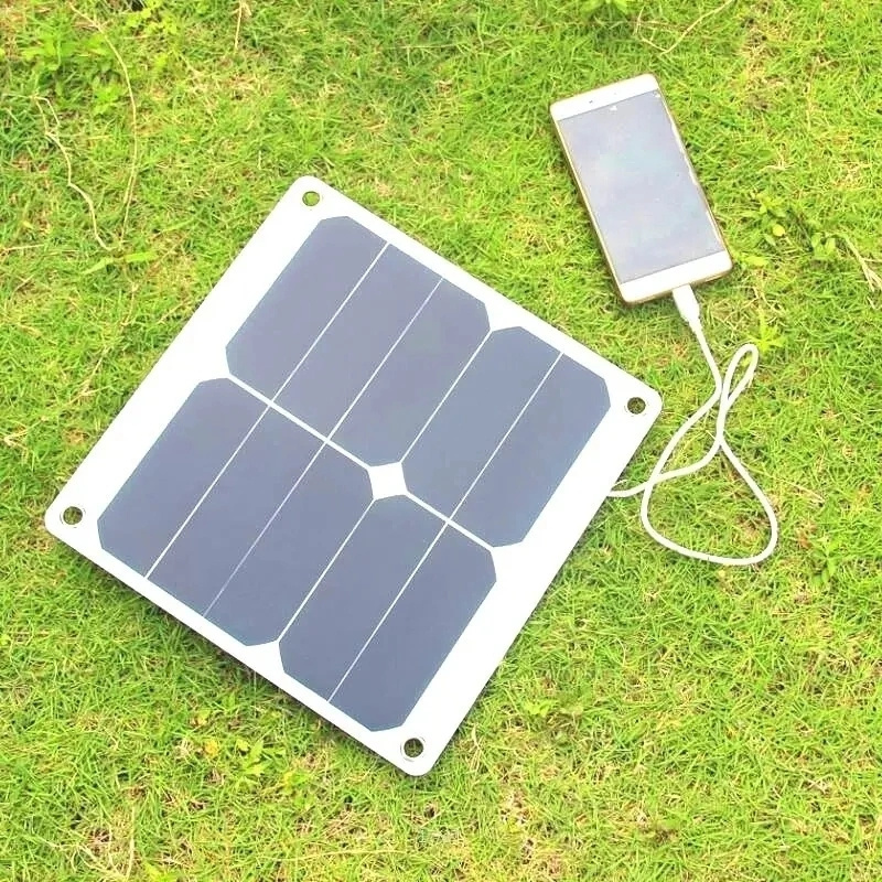 Manufacturer Factory Sale High Efficiency USB 10W 5V 5.5V Mono Portable Flexible Solar Panel Charger