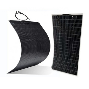 Photovoltaic Full Black Ultra Bendable 200W Watt 20.4V Monocrystalline Hetero-Junction Donble-Sided Flexible Solar Panels