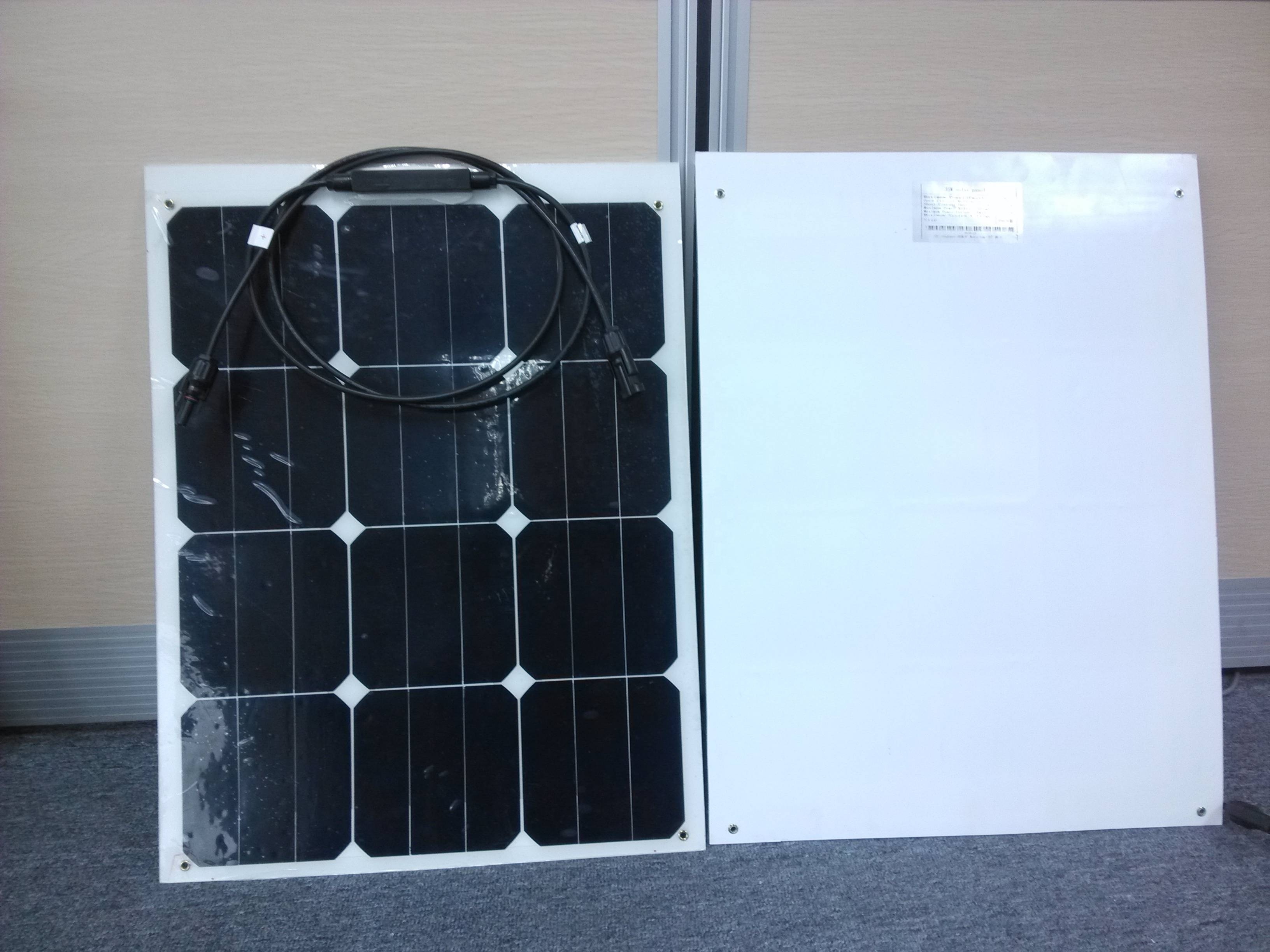 Lightweight Solar Panel 40W Semi Flexible Panel Solar Thin Film 40W 60W 100W 120W 19.8V OEM for Yacht Boat RV Car Truck Vessels