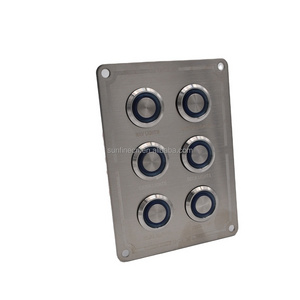 2023 latest waterproof stainless steel button switch panel