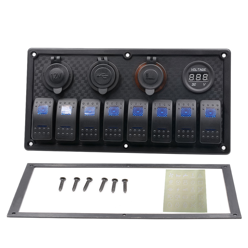 WaterproofIP66  12V Plastic Switch Panel with  USB Socket for Boat Car