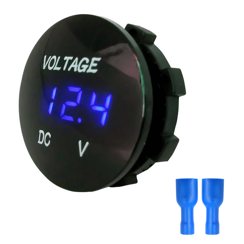 12V Car Volt Meter Gauge with Reverse Connection Waterproof LED Digital Voltmeter