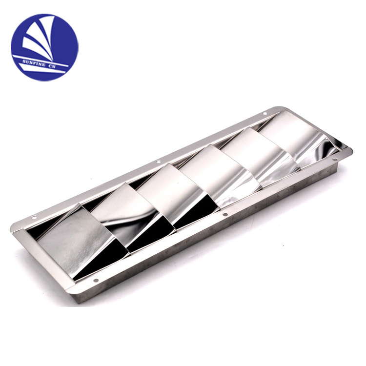 Marine stainless steel 316 boat  louvered vent 10 Louvers